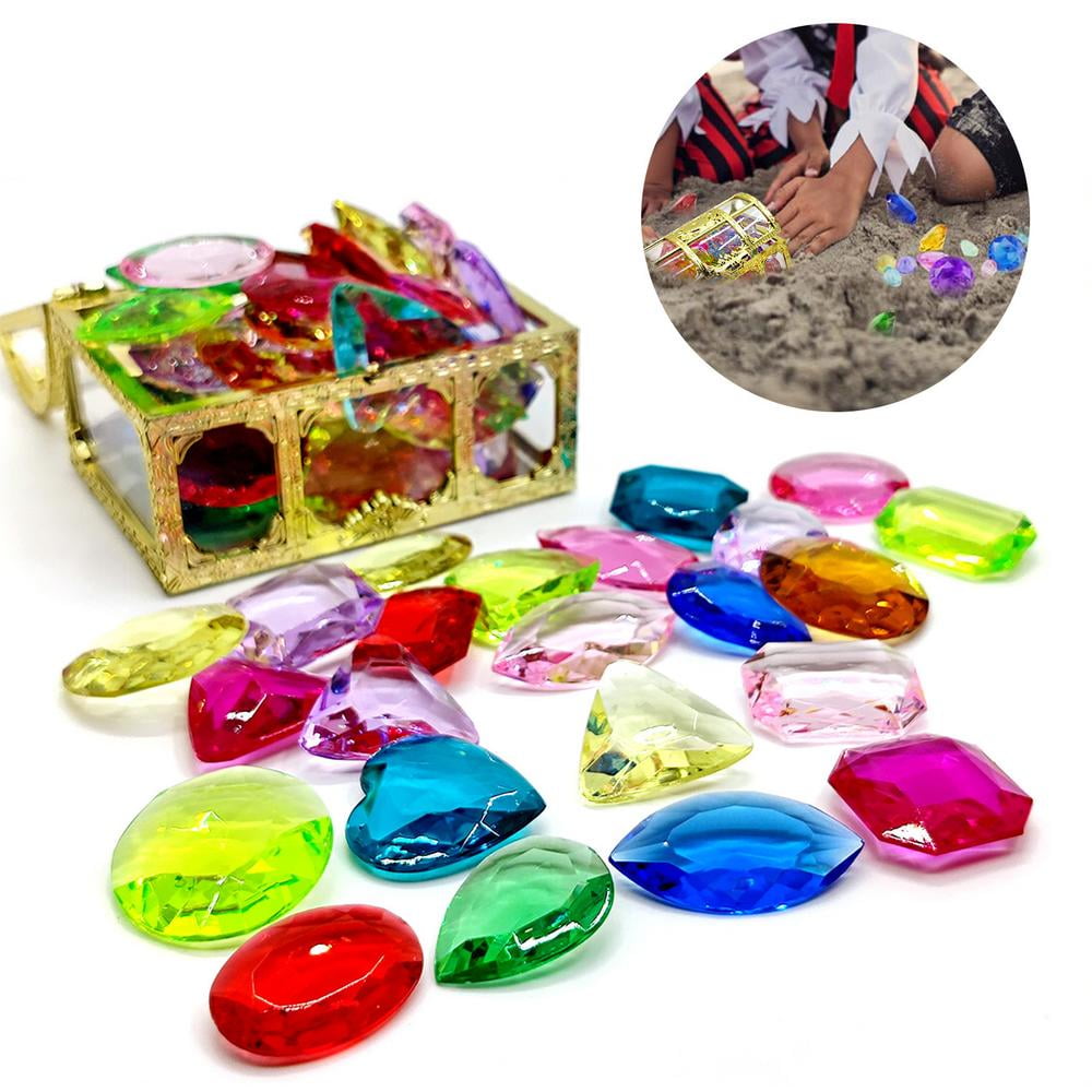40 Pieces Sinking Dive Gem Pool Toy Set Summer Swimming Diving Toy Set Dive Throw Toy Set Underwater Swimming Toy Plastic Gem Dive Toys for Pool Use Assorted Colors 