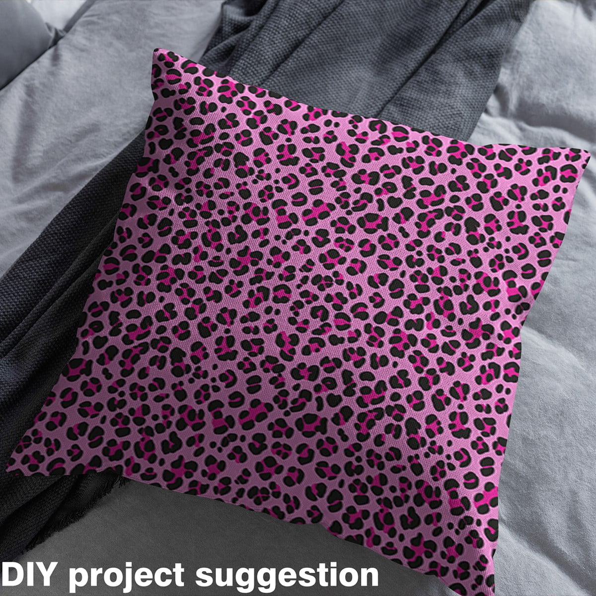 Castle Fairy Wildlife Leopard Fabric by the Yard 2 Yard,Jungle Animal Sewing Fabric,Abstract Geometric Home Decor Fabric by the Yard,Lightweight Girls Room Decor