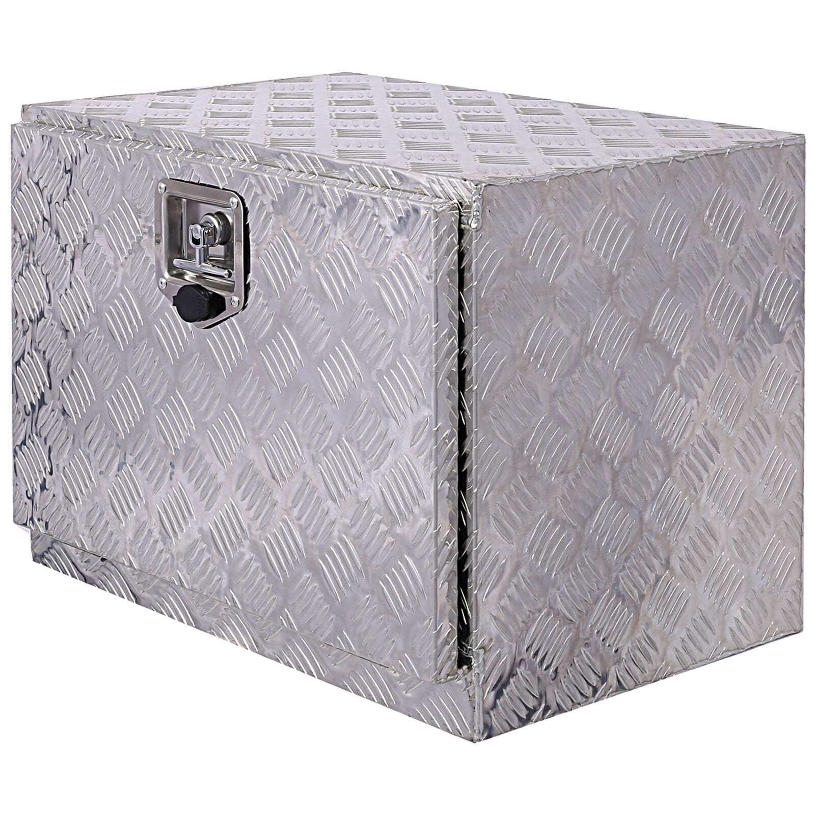 , 24inch Aluminum tool box,heavy duty truck bed tool box,outdoor trailer pickup storage tool box,RV storage organizer,underbody box w/lock keys,silver, Silver ,Aluminum ,