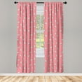 thumbnail image 3 of Ambesonne Sheep Curtains, Cartoon Style Farm Animals, Pair of 28"x84", Pink Grey, 3 of 5