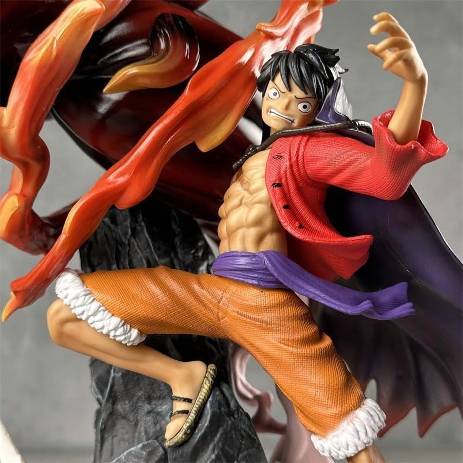 Luffy Figure Strike A Heavy Punch Hellfire Luffy Action Figures 30cm/11.8inch PVC Decorations Collectible Souvenirs for Anime Fans Gifts