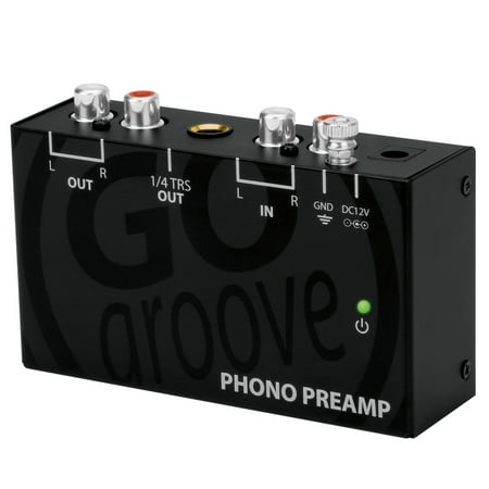 Klipsch 650 Mini Turntable Phono Preamp for Bookshelf Speakers by GOgroove - Preamplifier Connects to AOMAIS , Edifier , Klipsch , Mackie , Micca , Pioneer , Sony , Monoprice and More Bookshelf Speakers ()