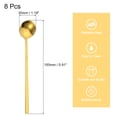 thumbnail image 2 of Unique Bargains 8Pack 6' Stainless Steel Espresso Spoons Mini Coffee Spoon Teaspoon, Gold, 2 of 4