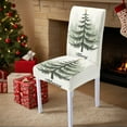 thumbnail image 3 of Cheapark Christmas Tree Themed Chair Covers - Festive Elastic Decorative Covers, Stretch-Fit for Dining/Accent Chairs & Holiday Party Settings, 3 of 6