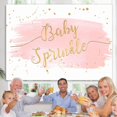 thumbnail image 4 of Pink And Gold Glitter Sprinkle Baby Shower Backdrop, 4 of 5