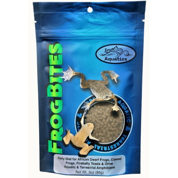 Frog Bites - Moist Pellet Sinking Diet for Frogs & Small Amphibians (3 oz (85g))