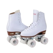 Chicago Ladies Deluxe Quad Roller Skates White Classic Rink Skate, Size 9