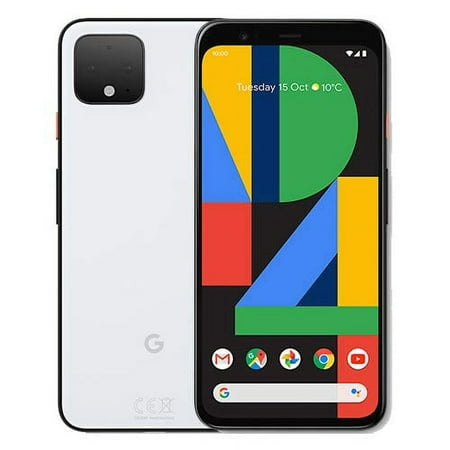 Google Pixel 4 G020M 64GB 5.7 inch Android (GSM Only, No CDMA) Factory Unlocked 4G/LTE Smartphone - International Version (Clearly White)