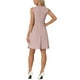 thumbnail image 3 of INSPIRE CHIC Ropa de Mujer para Trabajar Vestidos Midi A-Line Sin Mangas de Color Sólido XL Rosa Polvoriento, 3 of 5