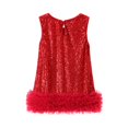 thumbnail image 6 of YOUYEDIAN Toddler Girls Sequin Dress A-Line Sparkly Sleeveless Wedding Gown Party Dresses for Girls (Red, 2-3 Years), 6 of 6