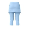 thumbnail image 6 of QIJUNTUO ​Women's Athletic Skirted Leggings With Built In Shorts Moisture Wicking Tennis Skorts For Golf Yoga Multi Sport Performance​ Light Blue, 6 of 8