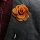 thumbnail image 4 of Broche de camelia hecho a mano para hombre y mujer, con ramillete de 4 cm de diámetro aproximadamente., 4 of 6