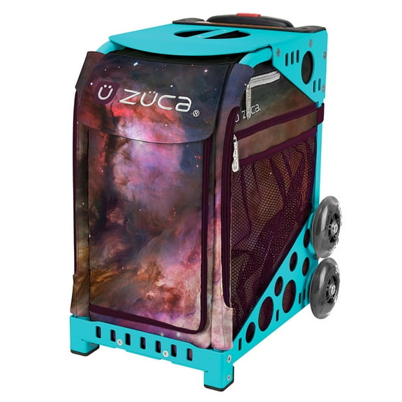 Zuca 18" Sport Bag - Galaxy with Flashing Wheels (Turquoise Frame)