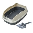 thumbnail image 3 of Caja de Arena para Gatos jinwen 58 x 41 x 20 cm A Prueba de Salpicaduras Gris, 3 of 8