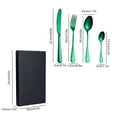 thumbnail image 3 of Btomtd Festive Cutlery Set Includes Four Piece Knife Fork Spoon for Christmas Dining Tableware Set Suitable For Household and Party, Green, 3 of 7