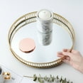 thumbnail image 4 of Miumaeo Gold Mirrored Vanity Tray Jewelry Cosmetic Cup Organizer Decor, 4 of 14