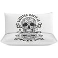 thumbnail image 3 of HAHDAXIA Skull Halloween Bedding Solid Comforter Set for All Seasons,3 Pieces(1 Comforter+2 Pillowcases),Soft Microfiber Bedding Set Full(79"x90"), 3 of 7