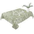 thumbnail image 2 of Sage Green Christmas Table Cloth Waterproof Tablecloths, Vintage Winter Xmas Snowflakes Tablecloth Dining Table Cover for Kitchen Party Tabletop Outdoor, Rectangle Tablecloth 52x70 Inch, 2 of 9
