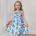 thumbnail image 2 of Toddler Girls Dresses Sleeveless Floral Mesh Dress With 3D Flowers Childrens Girl Summer Trendy Loose Comfortable Go Out And Play Dresses，3 -4 Years, 2 of 9