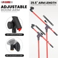 thumbnail image 3 of Tripod Mic Stand Floor Adjustable 18 to 72 Inches Sturdy Boom Arm Holder Microphone Stands Pedestal Para Microfono for Singing MS 080 RED, 3 of 12