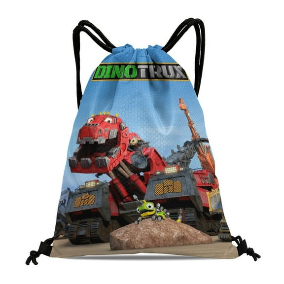 dinotrux Backpack Bag Goodies Merch Drawstring Party Favors Gym Waterproof Swimming Beach