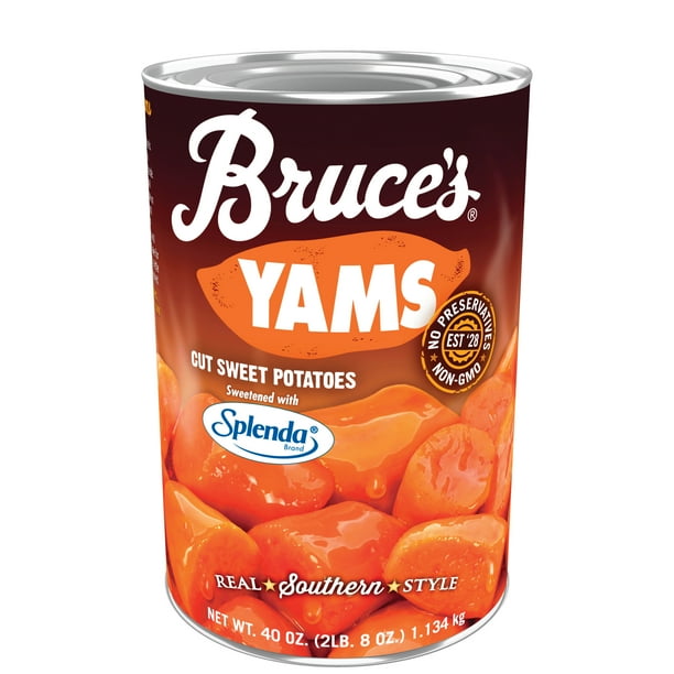 Bruce's Yams Cut Sweet Potatoes with Splenda, Canned Vegetables, 40 oz