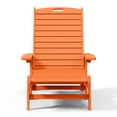thumbnail image 3 of WestinTrends Malibu Chaise Lounge Outdoor, All Weather Poly Lumber Patio Pool Lounge Chairs with 5 Positions Backrest, Orange, 3 of 10