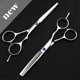 thumbnail image 2 of Juego de tijeras profesionales para cortar el cabello de 14 cm (5,5 pulgadas) de acero japonés con tijeras de entresacar para salón y uso doméstico., 2 of 5