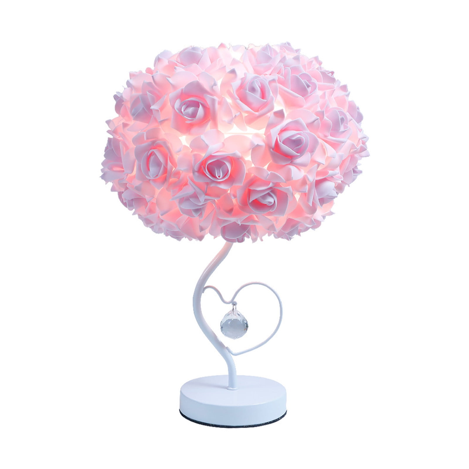 Uutvmp Rose Flower Desk Lamp, Princess Table Lamp Home Decor Flower Lamp for Nightstand Pink Room Bedroom Decoration for Women Girls Dating Party Wedding Gifts
