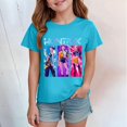 thumbnail image 2 of K pop Demon Chandail pour Filles, T-Shirt Graphique Mignon avec Dessin Animé, T-Shirt Tendance et Drôle, Chandail pour Enfants, Hauts Roses, Manches Courtes, Col Ras du Cou, 2 of 4