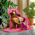 thumbnail image 5 of Masha and Bear Blanket Cute Cartoon Print Soft Flannel Blanket,throw Blanket,A Warm Nap BlanketSuitable for Use in Offices, Sofas, and Travel Settings,etcA Gift Suitable for Fans,friends and Children, 5 of 8