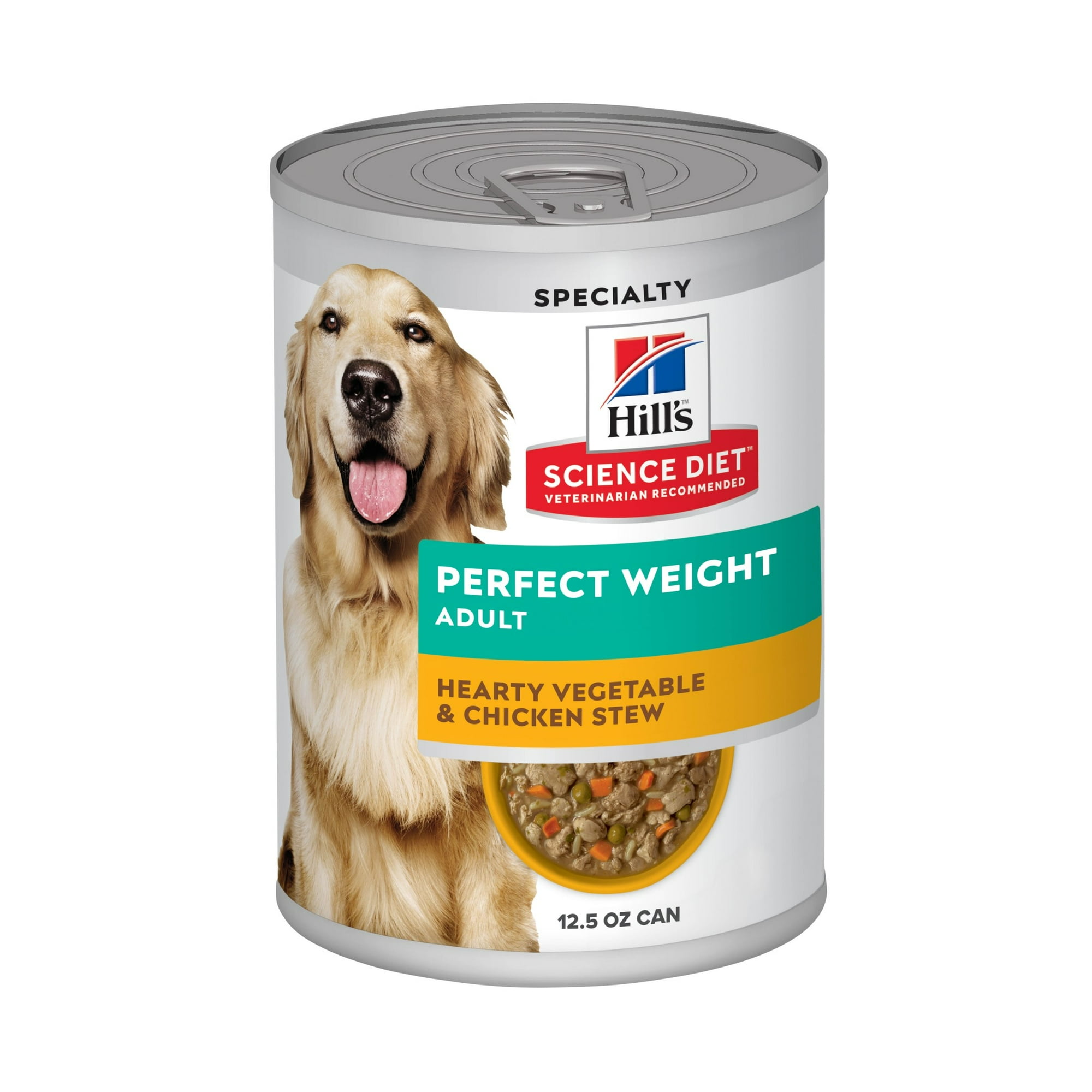 Hill's Science Diet Perfect Weight Hearty Vegetable & Chicken Stew Wet Dog Food, 12.5oz Can 12pk