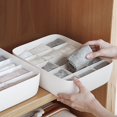 thumbnail image 2 of Stackable White Organizer Bins Clothes Storage Baskets for Household Storage Organization, 2 of 5