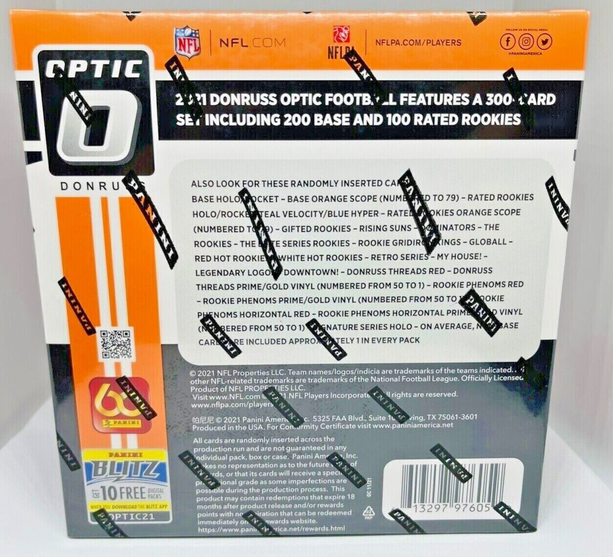 Panini 2021 Donruss Optic Football Mega Box Trading Cards