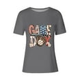 thumbnail image 4 of Lilgiuy Baseball Game Day Shirt for Women Baseball Shirts Oversized Graphic Tees Casual Short Sleeve Tops for Mother's Day(Gray,2XL), 4 of 4
