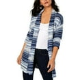 thumbnail image 2 of Style  Co. Women's Marled Striped Open-Front Cotton Blend Cardigan,, 2 of 3
