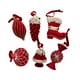 thumbnail image 3 of 6 piezas de adornos colgantes navideños de piña de caramelo, botas reutilizables, colgantes Rojo, 3 of 9