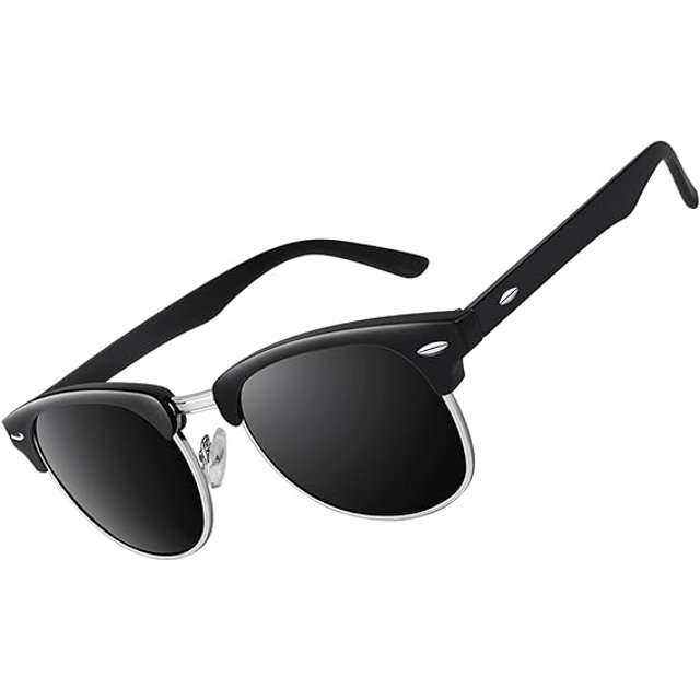Gafas de sol Hombres Mujeres Polarizadas Clásico Retro Medio Marco Gafas