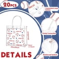 thumbnail image 2 of Bolsa de regalo de béisbol Aliceset de PVC transparente, 20 unidades, 20 x 20 x 8 cm con asa, 2 of 7