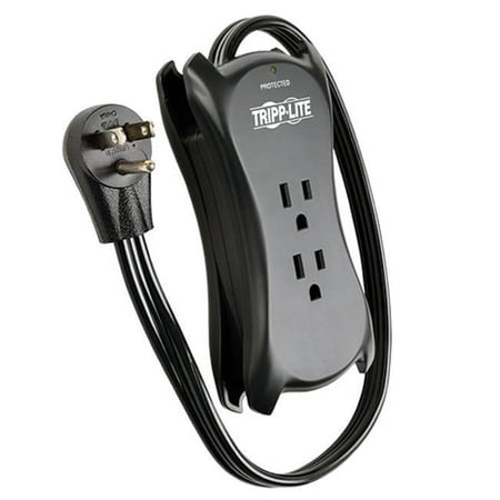 Tripp-Lite TRAVELER3USB 3-Outlet Travel-Size Surge Protector, 18 In.