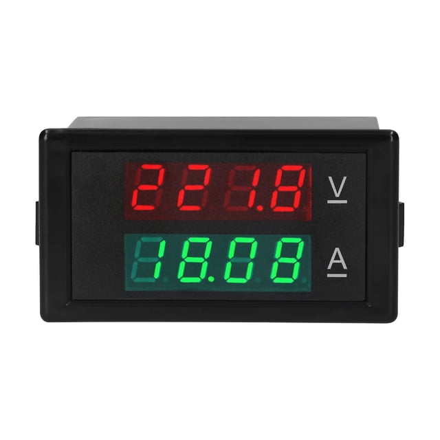 Multímetro Digital, Medidor de Voltaje y Corriente, Probador de Voltaje y Amperaje, Medidor de Voltios y Amperios, Detector de Amperios, Pantalla Dual Roja y Verde