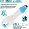 thumbnail image 3 of 2PCS Finger Massager Double Sided Hand Massage Roller Tool - Handheld Steel Ball Run Blood Circulation Tool - Hand Roller for Arthritis and Carpal - Stress Relief and Pain Relief, 3 of 5