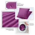 thumbnail image 4 of Nestl Velvet Throw Pillow Covers Solid Square Soft Decorative Pillow Cover for Sofa, 16" x 16", Orchide Purple, Pack of 4, 4 of 8