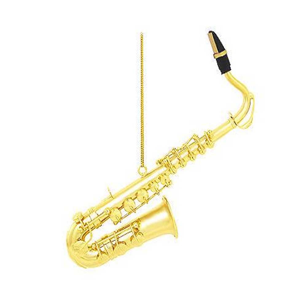 Gold Tenor Saxophone Ornament Woodwind Sax Christmas XMas Saxaphone 5
