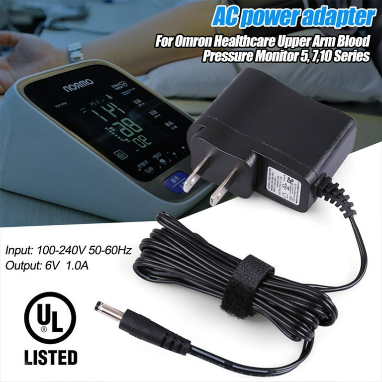 AC Adapter Charger FIT Omron Blood Pressure Monitor 5 7 10 Series  HEM-ADPTW5 6V 