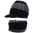 thumbnail image 2 of Gorro bufanda de dos piezas Gorro de punto para hombre bufanda otoño e invierno más gorro de terciopelo gorro de lana cálido, 2 of 6