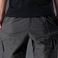 thumbnail image 4 of VSSSJ Men's Work Cargo Pants With Multiple Pockets Zipper Loose Straight Leg Hiking Outdoor Casual Pants For Men Long Trousers Green M, 4 of 8