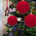 thumbnail image 6 of Xuniizn Christmas Ornaments 3Pcs Christmas Ball Ornaments with Strings, Shatterproof Flock Christmas Bulbs, Hanging Decorations for Xmas Tree, Holiday, Wedding, Party, Gifts, Red, 6 of 7