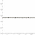 thumbnail image 3 of 925 Sterling Silver 2.5mm Singapore with Beads Chain Anklet for Women 10", 3 of 6