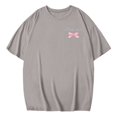 thumbnail image 4 of WILLBEST Chemise en Denim pour Femmes T-Shirt Décontracté Imprimé Col Rond Manches Courtes Ample 877, 4 of 7